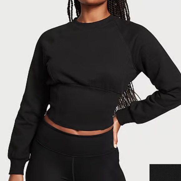 Victoria's Secret Tops - Victoria Secret cotton Fleece Corset Crewneck